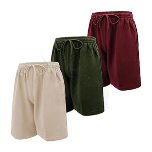 <b>Men's</b> Cotton Knit Gym <b>Shorts</b> Stylish Casual Athletic Jogger Sweat <b>Shorts</b> with Adjustable Drawstring Waistband and Side Pockets - Product Image 1