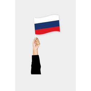 Bandera rusa de mano # # # #   Material Plástico - Product Image 1