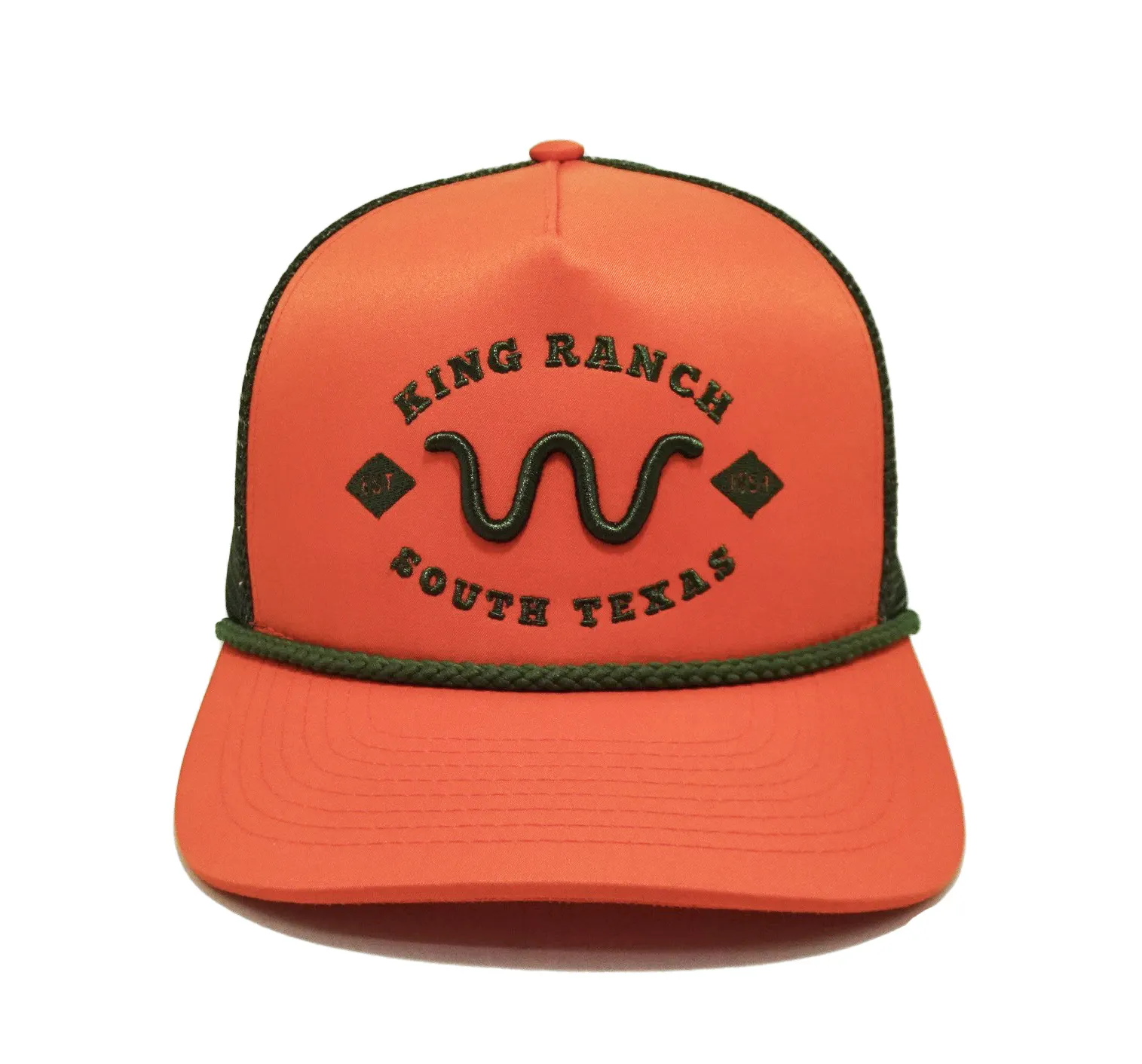 King Ranch Tom Lea 5 Panels Trucker Hüte Gorras Custom Branded Logo Trucker Kappen mit Seil OEM Vietnam Kopf bedeckung Custom Caps Hüte