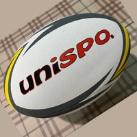 Balón de Rugby UNISPO Classic de Alta Retención de Aire, Fabricado en India, Certificado por la IRB, Balón de Práctica Escolar, Diseño Ecológico y Duradero