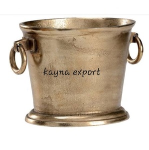 Cubo enfriador de vino Premium más vendido, Cubo de champán artesanal, juegos de Bar de Metal de aluminio con acabado de latón, fiestas de bebidas Premium - Product Image 3