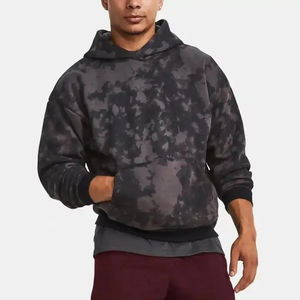 Sudadera con capucha negra Vintage de fabricante 2024, ropa de calle con logotipo personalizado, Sudadera con capucha vintage con lavado ácido y lavado ácido de gran tamaño - Product Image 1