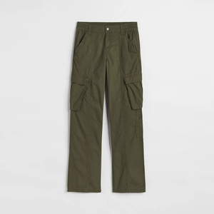 Pantalones de chándal tácticos con logotipo personalizado de alta calidad, pantalones Cargo deportivos de cintura alta para hombre, transpirables, estilo recto sólido - Product Image 4