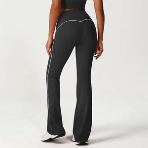 Wholesale Custom High-Waisted Sports Workout Yoga Pants for Women Soft Polyester <b>Gym</b> Fitness <b>Leggings</b> Breathable Feature <b>Pocket</b> - Product Image 1