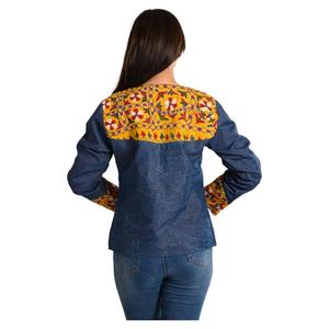 Designer Handmade Denim <b>Jacket</b> Boho <b>Hippie</b> Short Denim <b>Jacket</b> for Women, Stylish Bohemian Outerwear - Product Image 4