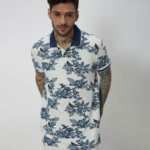 Polo personalizado de verano para hombre, de talla grande, con hombros descubiertos, grueso, de gran tamaño, 100% algodón, con patrón térmico sólido de punto - Product Image 2