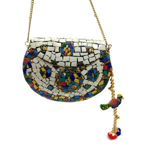 Bolso de Mano de Lujo Hecho a Mano con Madreperla, Diseño Moderno Ecológico, Patrones Geométricos a Cuadros, Decoración para Bodas y Fiestas - Product Image 3