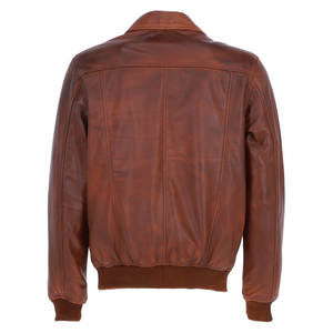 แจ็คเก็ตหนังแท้คุณภาพสูงสำหรับผู้ชาย ขายดีประจำฤดูหนาว ผลิตจากหนังแท้ 100% มีกระเป๋าแบบสั่งทำ 2 ด้าน ด้านหน้ากันลม ระบายอากาศได้ดี - Product Image 2
