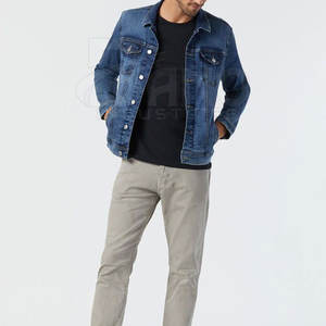 Chaqueta de Mezclilla para Hombre, Nueva, Moderna, de Invierno, 100% Algodón, Estilo Casual con Logotipo Frontal Único, para Venta en Línea - Product Image 6