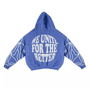 Sweat à capuche en coton 100% de haute qualité en gros avec logo personnalisé, sweat à capuche épais en chenille d'hiver avec logo brodé - Product Image 5