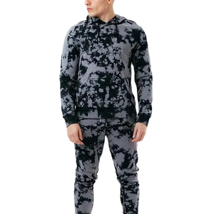 Ensemble de survêtement pour homme de qualité supérieure, lavé à l'acide, sweat-shirt et pantalon de jogging, coton lourd, streetwear, fabricant de design personnalisé - Product Image 1