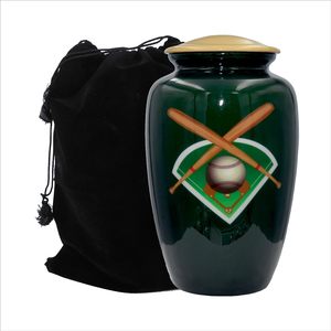 Baseball Lover's Cremation <b>Urn</b> Adult Size Baseball Personalized Funeral <b>Urn</b> with Matching Keepsake (<b>Large</b> Personalized) - Product Image 3