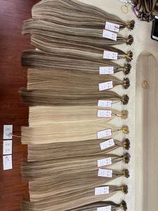 Cheveux raides de qualité de luxe couleur naturelle sans perte ni enchevêtrement cheveux à la kératine à pointe F - Product Image 3