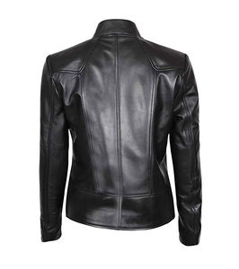 Vente en gros Blazer en cuir vieilli de haute qualité pour femmes manteau décontracté pour femmes en cuir véritable OEM manches longues logo personnalisé - Product Image 3