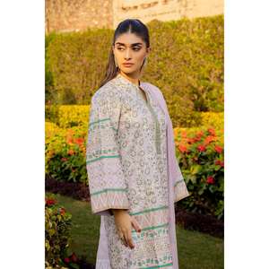 ชุดสูทผ้าลูกฟูกพิมพ์ลาย 3 ชิ้นสำหรับผู้หญิง ตกแต่งกระดุม สไตล์ทางการ - Product Image 3