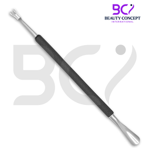 Recortador de cutículas de color negro Calidad Acero inoxidable Producto más nuevo Mejor venta Herramientas de manicura Empujadores de cutículas de doble cara - Product Image 2