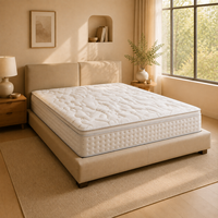 Kasur Mewah Modern Putih Berlapis dengan Kain Jacquard Bernapas, Kekakuan Sedang, Tebal 30cm untuk Penggunaan di Kamar Tidur