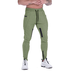 กางเกงวิ่งสำหรับผู้ชายกางเกงวิ่งจ็อกเกอร์ผ้าฝ้ายโพลีเอสเตอร์แบบมีกระเป๋าผ้านุ่มผูกเชือกยาวแฟชั่น - Product Image 4