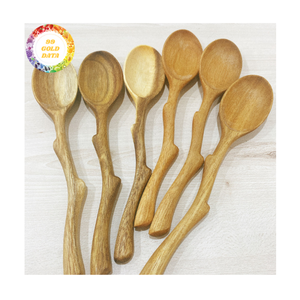 Cuillère en bois Long manche en bois pour remuer la soupe chaude et servir les repas de cuisine artisanat fait à la main Vietnam Made - Product Image 6