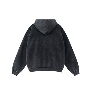 Sudadera con capucha de gran tamaño Vintage de alta calidad 100% algodón French Terry Acid Wash & Digital Printing Hooded Collar - Product Image 5