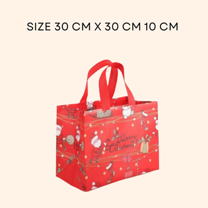 Bolsa de compras de Navidad personalizada Spunbond Premium, bolsa ecológica no tejida con logotipo impreso para eventos festivos - Product Image 2