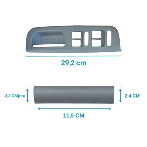 ชุดกรอบปุ่มเปิดหน้าต่างด้านหน้าซ้ายสำหรับ VW Passat, Golf, Jetta - GRAY - Product Image 3