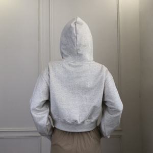 Wholesale High Quality Oversized Hot <b>Girl</b> Blank Plain Thick Short Pullover <b>Sweatshirt</b> Casual Hip Hop Street Wear Women's <b>Hoodie</b> - Product Image 5