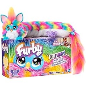 ของเล่นดีเจแบบอินเทอร์แอคทีฟ ตุ๊กตาขนนุ่มสีรุ้งพร้อมเสียงเพลงและไฟ - Product Image 1