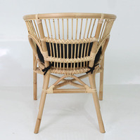 Chaise de loisirs moderne en rotin certifiée BSCI avec housse amovible – Mobilier pour la maison, le bureau, l'appartement, le salon, la salle à manger, l'hôtel