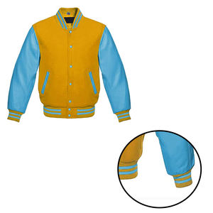 Varsity Jacket Hommes et Femmes Chenille Broderie Manches en Cuir Personnalisé Baseball Letterman Varsity Jacket - Product Image 4