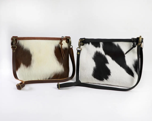 Cartera de Piel Auténtica con Pelo de Vaca para Mujer, Estilo Moderno, Bolso de Mano, Color y Logotipo Personalizables, Duradera y Multifuncional - Product Image 4