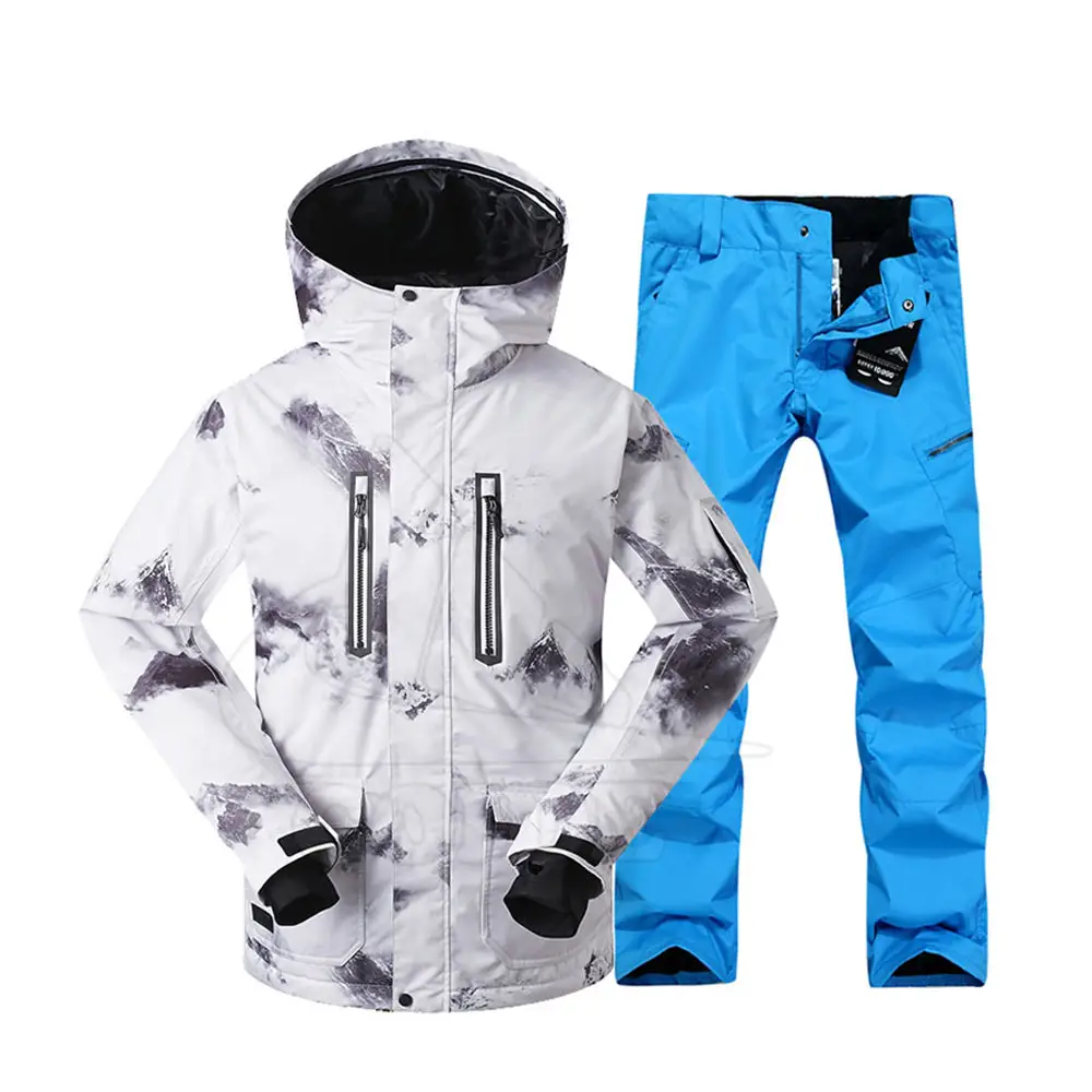 ชุดสกีกันลมสำหรับผู้ชายเสื้อคลุมกันหิมะชุดสกีสำหรับขาย