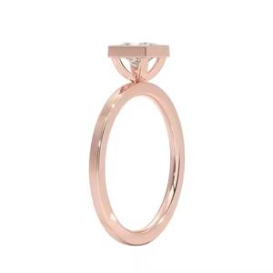 แหวนสัญญาสำหรับเจ้าสาวหรูหราสีขาว10K ทองสำหรับผู้หญิงแหวนเพชรโมอิสซาไนท์สำหรับงานแต่งงาน - Product Image 4