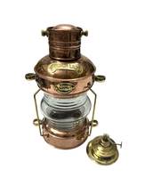 Lanterne Nautique Antique en Laiton Faite à la Main, Métal Doré, Logo Personnalisé Imprimé UV, Décoration d'Intérieur pour Cadeau de Noël, 4,5x10 Pouces