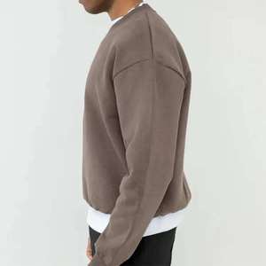 Sweat-shirt unisexe en coton 100% noir uni, fabrication sur mesure, mode hiver, sweat-shirt à col rond pour homme - Product Image 4