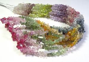 Saphir Briolette perles à facettes 3.50-5mm couleur arc-en-ciel naturel forme de larme 16 "brin 7 brins fabrication de bijoux de haute qualité - Product Image 6