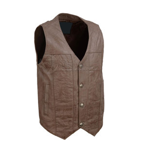 Bonne qualité 100% cuir fait mode gilet prix raisonnable hommes vêtements gilet en cuir - Product Image 1