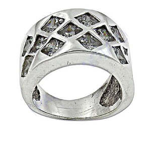 Bague de cocktail bohème en argent 925 plaqué or rose avec incrustation de zircon cubique pour femme - Bijou tendance et élégant - Product Image 3