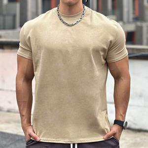 100% coton t-shirt pour hommes nouvel été logo personnalisé plaine hommes Fitness entraînement sport athlétique respirant pour la salle de sport - Product Image 2