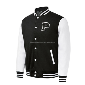 Custom Logo <b>Men</b> Varsity <b>Jacket</b> Wool Leather Sleeve Baseball College <b>Jacket</b> Manufacturer - Product Image 3
