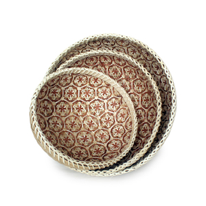 Ensemble écologique de trois paniers de rangement en bambou pour la cuisine, fait à la main du Vietnam - Product Image 4