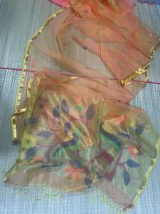 Puro rasome moslin jamdani Achol Jori paithani. Sari hecho a mano - Product Image 6