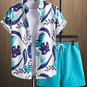 Tendance Sublimation Imprimé Shorts Chemise Ensemble Haute Qualité Coton Respirant T-Shirt Ensembles Casual Élégant Shorts Ensemble pour Hommes - Product Image 3