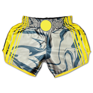 Pantalones Cortos de Boxeo de Muay Thai para Artes Marciales, Sublimados, Material Satinado, Cintura Elástica, Pantalones Cortos de Entrenamiento de Muay Thai con Servicio OEM - Product Image 1