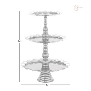 Base para Pastel de Metal Decorativa con Aspecto Premium, Agrega Elegancia a Mesas de Postres y Eventos - Product Image 6