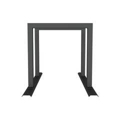 Sistema di supporto a binario con 2 supporti in tubo d'acciaio 60 × 60 mm – 1400 × 800 mm, da avvitare, grigio - Product Image 2
