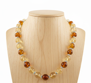 Collar de Piedras Naturales Anudadas a Mano de 18 Pulgadas para Mujer, Marca Rudra Gems, Plata Tibetana, Chapado en Oro de 14K, Diseño Geométrico, Moderno - Product Image 2