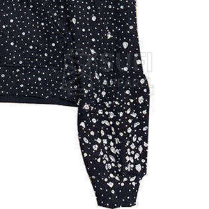Sudadera con Capucha de Punto con Pedrería para Mujer, Estilo Casual de Invierno, Brillante, Ecológica, Transpirable, Cómoda y Elegante - Product Image 5