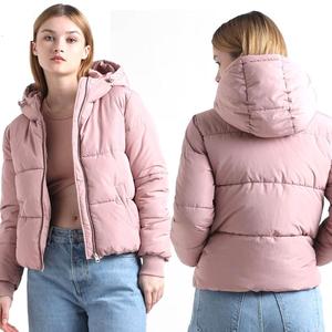 Vestes bouffantes coupe-vent pour femmes, vêtements de rue, tissu imprimé de couleurs unies, veste bouffante en coton pour femmes de taille XL - Product Image 2