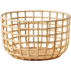 Trendy Pattern Arrival High Grade Gold Plated Heavy Duty <b>Metal</b> Wire Made Round Shape Bread & Fruit Storage <b>Basket</b> With Handles - Product Image 5